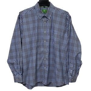 Forsyth of Canada Shirt Mens 2XL Long Sleeves Blue White Gingham Check Non Iron